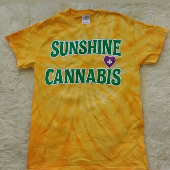 Gildan Other - Sunshine Cannabis Florida Yellow Tie Dye Shirt S